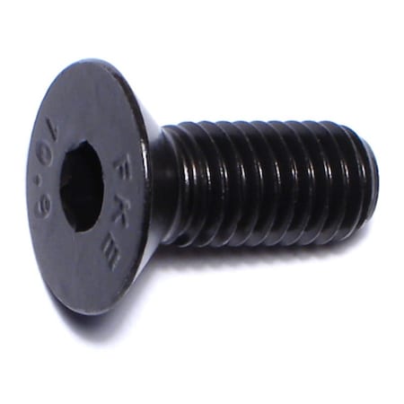 Midwest Fastener M10-1.50 Socket Head Cap Screw, Flat, Black Oxide Steel, 20 mm Length, 6 PK 76042